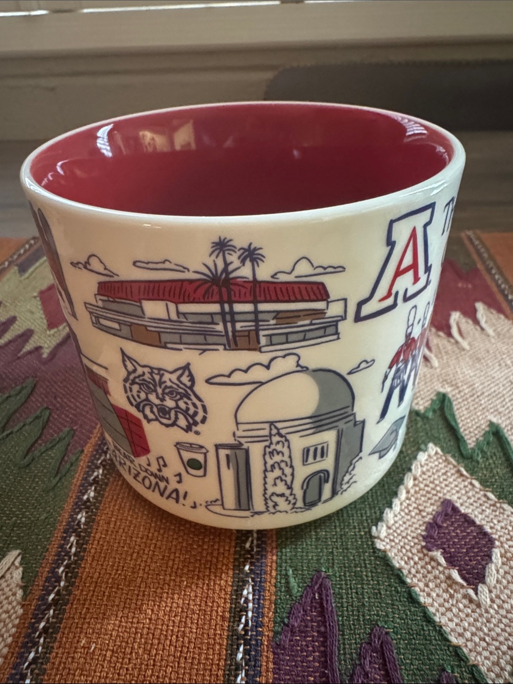 Starbucks University of Arizona Been There Series Red and White Ceramic Mug - Picture 2 of 5